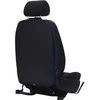 Automobilio sėdynės atlošo apsauga nuo vaikų EVAtech 68x46 cm - juoda / tamsiai mėlyni kraštai