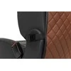 Automobilio sėdynės atlošo apsauga nuo vaikų EVAtech ECO 75x46 cm - ruda / juodi kraštai / rudos siūlės