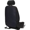 Automobilio sėdynės atlošo apsauga nuo vaikų EVAtech ECO 75x46 cm - juoda / juodi kraštai / mėlynos siūlės