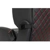 Automobilio sėdynės atlošo apsauga nuo vaikų EVAtech ECO 75x46 cm - juoda / juodi kraštai / raudonos siūlės