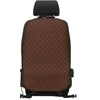 Automobilio sėdynės atlošo apsauga nuo vaikų EVAtech ECO 75x46 cm - ruda / rudos kraštai / rudos siūlės