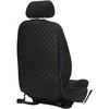 Automobilio sėdynės atlošo apsauga nuo vaikų EVAtech ECO 75x46 cm - juoda / juodi kraštai / juodos siūlės
