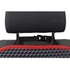 Automobilio sėdynės atlošo apsauga nuo vaikų EVAtech 68x46 cm - pilka / raudoni kraštai