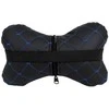 Automobilio sėdynės galvos atramos pagalvė EVAtech ECO 27x16 cm - juoda / mėlynos siūlės