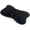 Automobilio sėdynės galvos atramos pagalvė EVAtech 27x16 cm - juoda / mėlynos siūlės