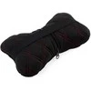 Automobilio sėdynės galvos atramos pagalvė EVAtech 27x16 cm - juoda / raudonos siūlės
