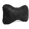 Automobilio sėdynės galvos atramos pagalvė EVAtech ECO 27x16 cm - juoda / juodos siūlės