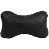 Automobilio sėdynės galvos atramos pagalvė EVAtech ECO 27x16 cm - juoda / juodos siūlės