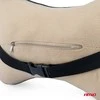 Automobilio sėdynės galvos atramos pagalvė 17x24cm, eko oda, juoda, CSH-07 AMIO-03130