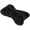 Automobilio sėdynės galvos atramos pagalvė EVAtech 27x16 cm - juoda / juodos siūlės