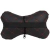 Automobilio sėdynės galvos atramos pagalvė EVAtech ECO 27x16 cm - juoda / raudonos siūlės