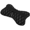 Automobilio sėdynės galvos atramos pagalvė EVAtech 27x16 cm - juoda / baltos siūlės