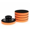 Automobilio vaško/poliravimo pagalvėlių rinkinys su rankena, 125 mm, 5 vnt., AMIO-02903