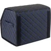 Bagažinės daiktadėžė EVAtech ECO S 30x30x35 cm - juoda / juodi kraštai / mėlynos siūlės / juodas vidus