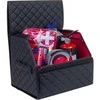 Bagažinės daiktadėžė EVAtech ECO S 30x30x35 cm - juoda / juodi kraštai / juodos siūlės / raudonas vidus