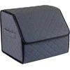 Bagažinės daiktadėžė EVAtech ECO S 30x30x35 cm - pilka / juodi kraštai / pilkos siūlės / raudonas vidus