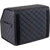 Bagažinės daiktadėžė EVAtech ECO S 30x30x35 cm - juoda / juodi kraštai / juodos siūlės / raudonas vidus