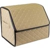Bagažinės daiktadėžė EVAtech ECO S 30x30x35 cm - smėlio / juodi kraštai / smėlio siūlės / raudonas vidus