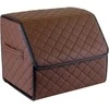 Bagažinės daiktadėžė EVAtech ECO S 30x30x35 cm - ruda / juodi kraštai / rudos siūlės / raudonas vidus