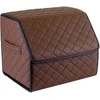 Bagažinės daiktadėžė EVAtech ECO S 30x30x35 cm - ruda / juodi kraštai / rudos siūlės / juodas vidus