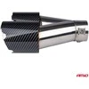 Duslintuvo antgalis 32-52 mm, nerūdijančio plieno, carbon, dvigubas, kairysis, AMiO‑04069