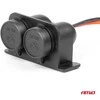 Dvigubas hermetiškas automobilio maitinimo lizdas 12/24V AMIO-04130