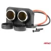 Dvigubas hermetiškas automobilio maitinimo lizdas 12/24V AMIO-04130