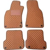 Eko odos kilimėliai QuiltyMats AUDI A6 2006-2011m. (C6) (Ruda / rudos siūlės)