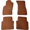 Eko odos kilimėliai QuiltyMats AUDI A8 2002-2009m. (D3) (Ruda / rudos siūlės)