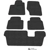 Eko odos kilimėliai QuiltyMats CHRYSLER PACIFICA nuo 2021m. (I, II ir III eilės, Hibridas) (Juoda / juodos siūlės)