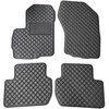 Eko odos kilimėliai QuiltyMats CITROEN C-CROSSER 2007-2012m. (Juoda / juodos siūlės)