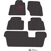 Eko odos kilimėliai QuiltyMats DODGE DURANGO nuo 2011m. (I, II ir III eilės 6v.) (Juoda / raudonos siūlės)
