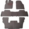 Eko odos kilimėliai QuiltyMats DODGE DURANGO nuo 2011m. (I, II ir III eilės 6v.) (Juoda / raudonos siūlės)