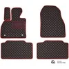 Eko odos kilimėliai QuiltyMats DODGE JOURNEY 2008-2020m. (Juoda / raudonos siūlės)