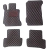 Eko odos kilimėliai QuiltyMats MERCEDES-BENZ C-class W204 2007-2014m. (Juoda / raudonos siūlės)