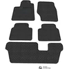 Eko odos kilimėliai QuiltyMats NISSAN PATHFINDER 2004-2012m. (I, II ir III eilės) (Juoda / juodos siūlės)