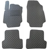 Eko odos kilimėliai QuiltyMats RENAULT CAPTUR 2013-2018m. (Juoda / juodos siūlės)