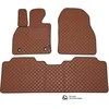 Eko odos kilimėliai QuiltyMats RENAULT KANGOO 2008-2020m. (Keleivinis, I ir II eilė) (Ruda / rudos siūlės)