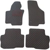 Eko odos kilimėliai QuiltyMats SKODA SUPERB 2008-2015m. (Juoda / raudonos siūlės)