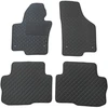 Eko odos kilimėliai QuiltyMats SKODA SUPERB 2008-2015m. (Juoda / juodos siūlės)