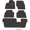 Eko odos kilimėliai QuiltyMats SUBARU B9 TRIBECA 2005-2014m. (7v., I, II ir III eilės) (Juoda / raudonos siūlės)