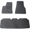 Eko odos kilimėliai QuiltyMats TESLA MODEL S 2012-2026m. (Juoda / juodos siūlės)