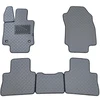 Eko odos kilimėliai QuiltyMats TOYOTA RAV-4 2018-2025m. (Hibridas) (Pilka / pilkos siūlės)