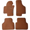 Eko odos kilimėliai QuiltyMats VOLKSWAGEN TIGUAN 2007-2016m. (Ruda / rudos siūlės)