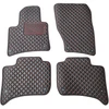 Eko odos kilimėliai QuiltyMats VOLKSWAGEN TOUAREG 2010-2018m. (Juoda / raudonos siūlės)