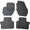 Eko odos kilimėliai QuiltyMats VOLVO S80 2006-2016m. (Juoda / juodos siūlės)
