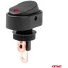 Elipsinis jungiklis su raudonu apšvietimu 12/24V max 30A ON/OFF AMIO-03089