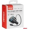 Greitas automobilinis įkroviklis 3.0 su 30W USB-C ištraukiamu kabeliu PD20W AMIO-04176