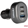 Greitas automobilinis įkroviklis QC 3.0 PD 65W + PD 20W AMIO-04177
