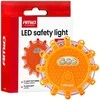 Įspėjamoji LED lemputė automobiliui, 12+3 SMD, 650 mAh, raudona, su akumuliatoriumi AMIO-04673